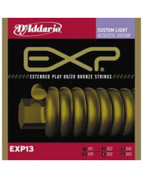 Струни для акустичної гітари Daddario EXP13