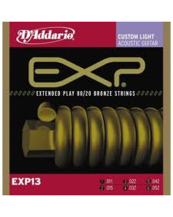 Струни для акустичної гітари Daddario EXP13
