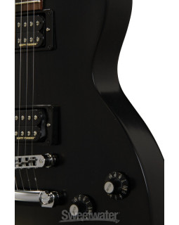 GIBSON LES PAUL TRIBUTE 70's EBONY VINTAGE GLOSS CHROME HARDWARE-foto2