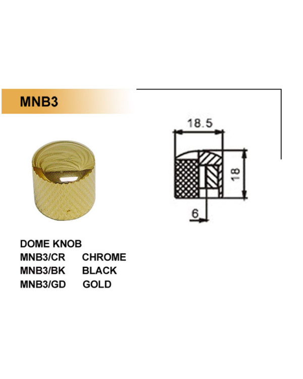 Ручка VOL/TON для гітар DR.PARTS MNB3/GD