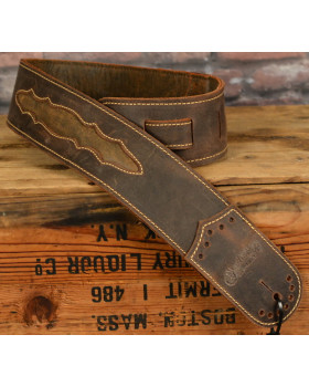 Гітарний ремень MARTIN WINGTIP GUITAR STRAP (DARK BROWN)-foto4