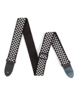 Ремінь гітарний DUNLOP D3831BK CLASSIC BLACK/WHITE CHECK STRAP-foto2