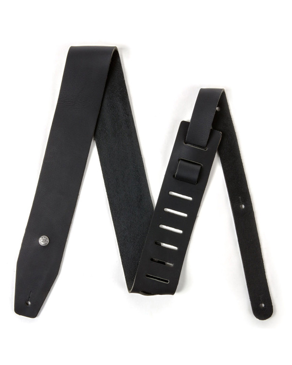 Гітарний ремень DUNLOP BMF12BK BMF 2.5 IN BELT LEATHER BLACK STRAP
