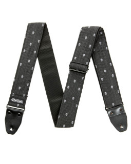 Гітарний ремень DUNLOP D6707 JACQUARD GREY SKULL STRAP-foto2