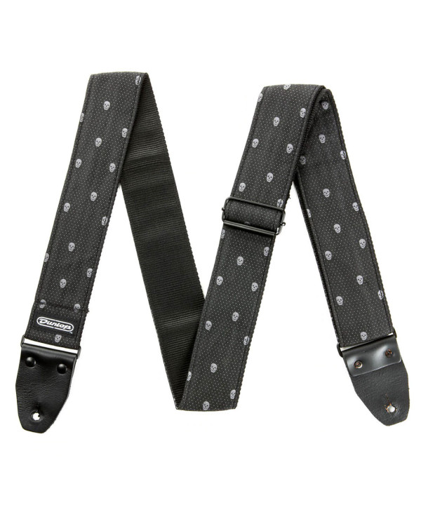 Гітарний ремень DUNLOP D6707 JACQUARD GREY SKULL STRAP