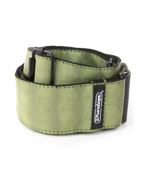 Гітарний ремінь DUNLOP D6710 JACQUARD HEXAGON ECHO OLIVE STRAP