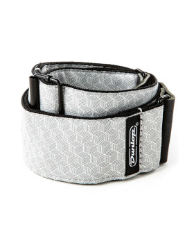 Гітарний ремень DUNLOP D6712 JACQUARD CUBE HATCH LIGHT GREY STRAP