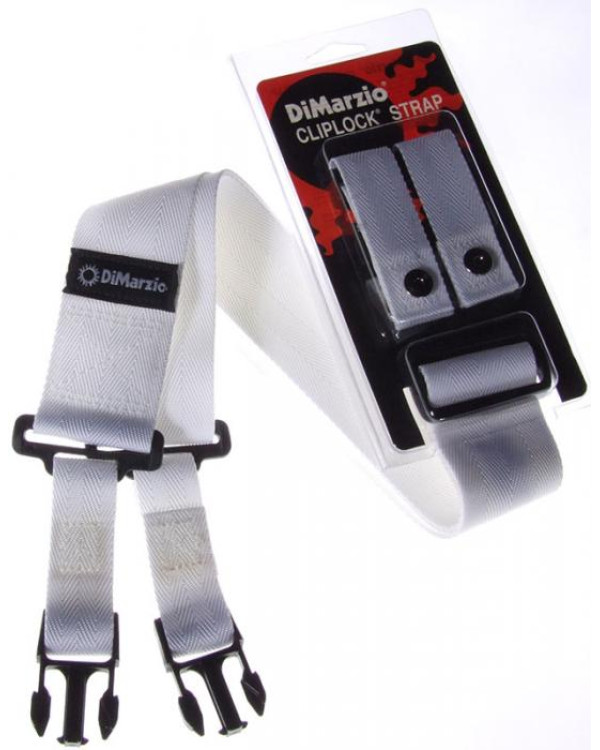 Ремінь із системою кріплення Клип-Лок DIMARZIO DD2200 white