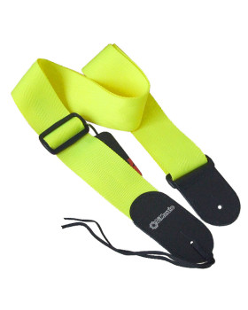 Ремінь гітарний DIMARZIO NYLON WITH LEATHER ENDS (NEON YELLOW)-foto2