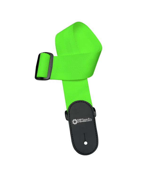 Гітарний ремень DIMARZIO NYLON WITH LEATHER ENDS (NEON GREEN)