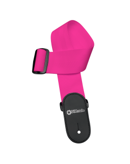 Ремінь гітарний DIMARZIO NYLON WITH LEATHER ENDS (NEON PINK)
