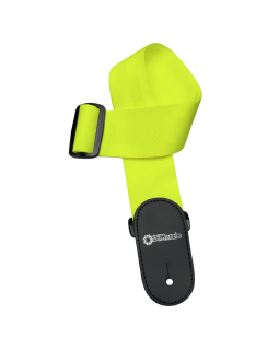 Ремінь гітарний DIMARZIO NYLON WITH LEATHER ENDS (NEON YELLOW)