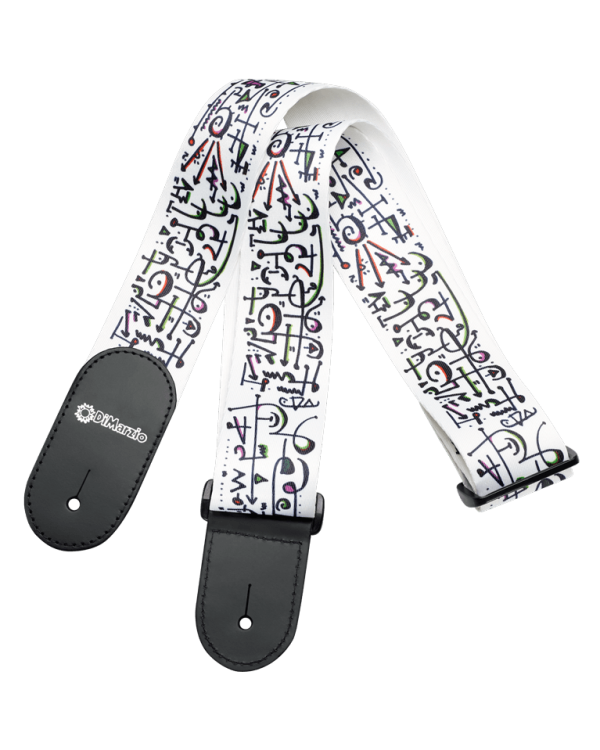 Гітарний ремінь DIMARZIO STEVE VAI PRINT - ART STRAP WHITE