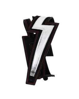 Ремінь гітарний D'ADDARIO 25LNBT00 LIGHTNING BOLT SUEDE GUITAR STRAP (SILVER)