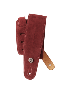 Ремінь гітарний шкіряний D'ADDARIO 25SS03-DX Suede Guitar Strap (Burgundy)-foto3