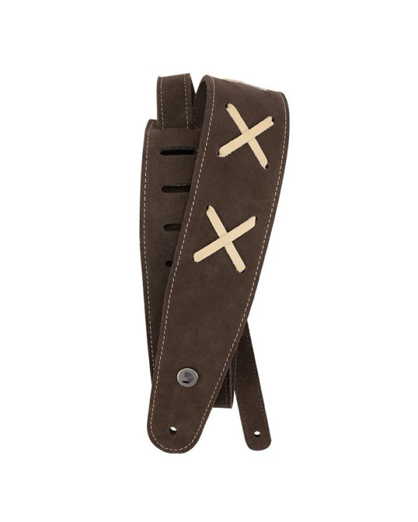 Ремінь гітарний D'ADDARIO 25VDG00 VINTAGE SUEDE GUITAR STRAP (BROWN)
