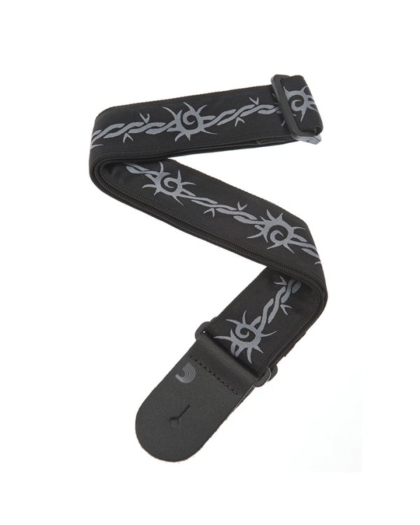 Гітарний ремень D'ADDARIO 50F04 NYLON WOVEN GUITAR STRAP (BARBED WIRE)
