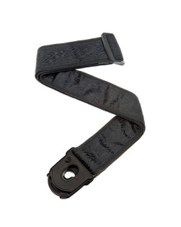 Гітарний ремень D'ADDARIO PLANET LOCK GUITAR STRAP (BLACK SATIN)