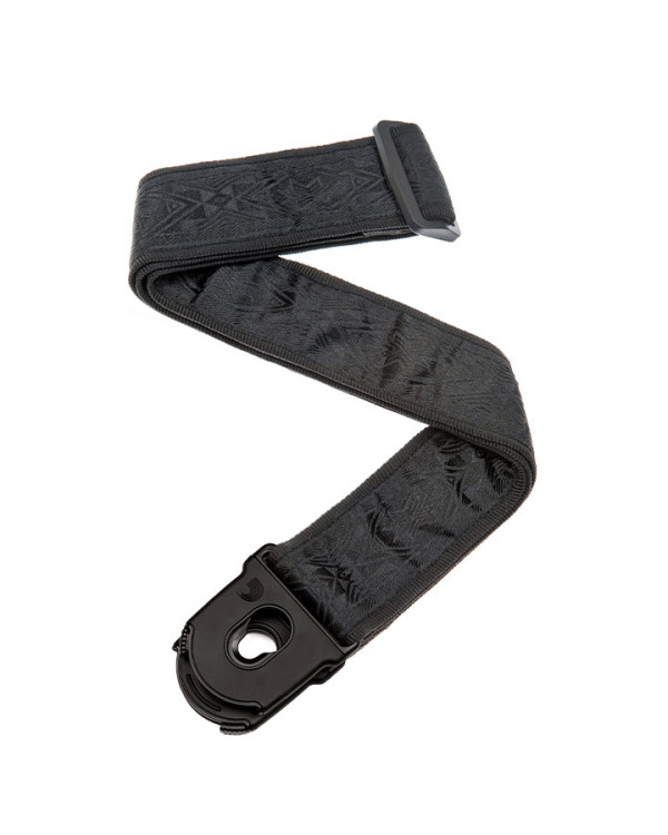 Гітарний ремень D'ADDARIO PLANET LOCK GUITAR STRAP (BLACK SATIN)