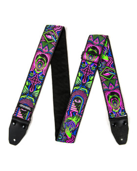 Гітарний ремінь DUNLOP ILD01 ILOVEDUST HEADSPACE GREEN STRAP-foto2