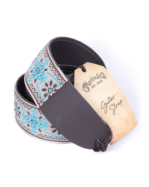 Ремінь гітарний MARTIN RETRO WOVEN STRAP - BLUE