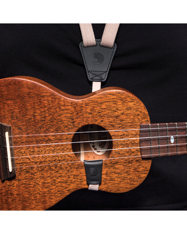 Ремінь для укулелеD'ADDARIO 19UKE01 ECO-COMFORT UKULELE STRAP (SAND)