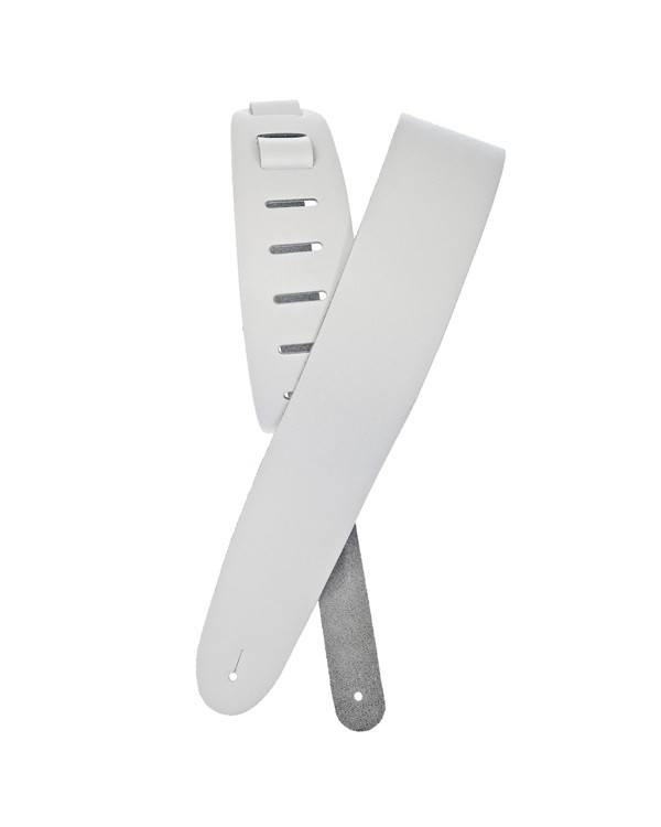 Гітарний ремень D'ADDARIO 25BL02 BASIC LEATHER GUITAR STRAP (WHITE)