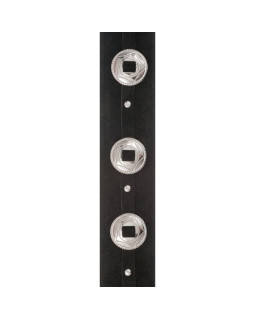 Ремінь гітарний замшевий D'ADDARIO DELUXE LEATHER GUITAR STRAP (CONCHOS, BLACK)-foto2