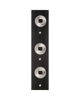 Ремінь гітарний замшевий D'ADDARIO DELUXE LEATHER GUITAR STRAP (CONCHOS, BLACK)-foto2