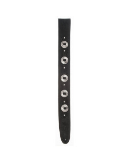 Ремінь гітарний замшевий D'ADDARIO DELUXE LEATHER GUITAR STRAP (CONCHOS, BLACK)-foto3
