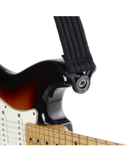 Гітарний ремінь D'ADDARIO 50BAL01 AUTO LOCK GUITAR STRAP (BLACK PADDED STRIPES)-foto4