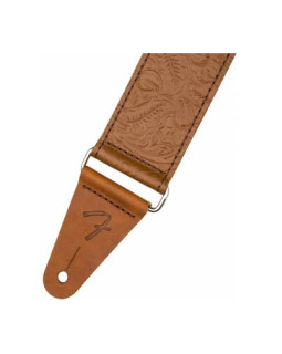 FENDER STRAP 2" TOOLED LEATHER BROWN Ремінь гітарний-foto2