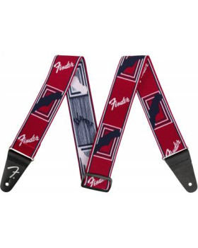 FENDER STRAP 2" WEIGHLESS MONOGRAMMED RED/WHITE/BLUE Ремінь гітарний