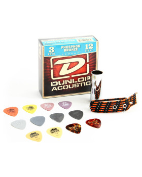 Набір аксесуарів DUNLOP GA24 ACOUSTIC GIG PACK (струни, слайдер, каподастр, медіатори)