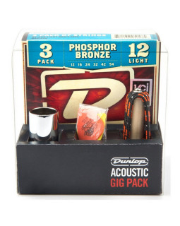 Набір аксесуарів DUNLOP GA24 ACOUSTIC GIG PACK (струни, слайдер, каподастр, медіатори)-foto2