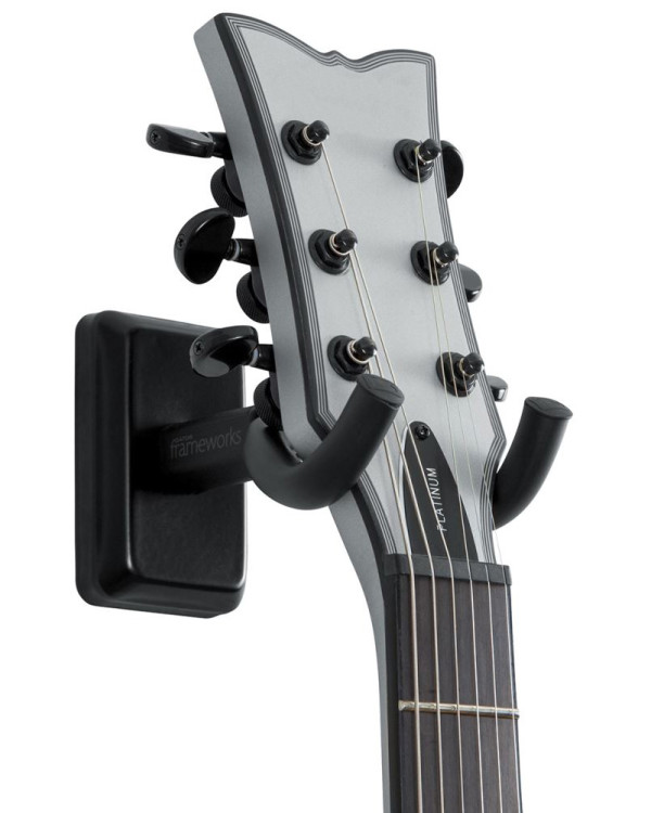 GATOR FRAMEWORKS GFW-GTR-HNGRBLK Black Wall Mount Guitar Hanger