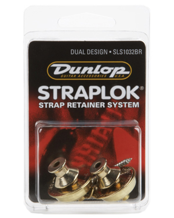 Стреплоки DUNLOP SLS1032BR STRAPLOK STRAP RETAINERS DUAL DESIGN - BRASS
