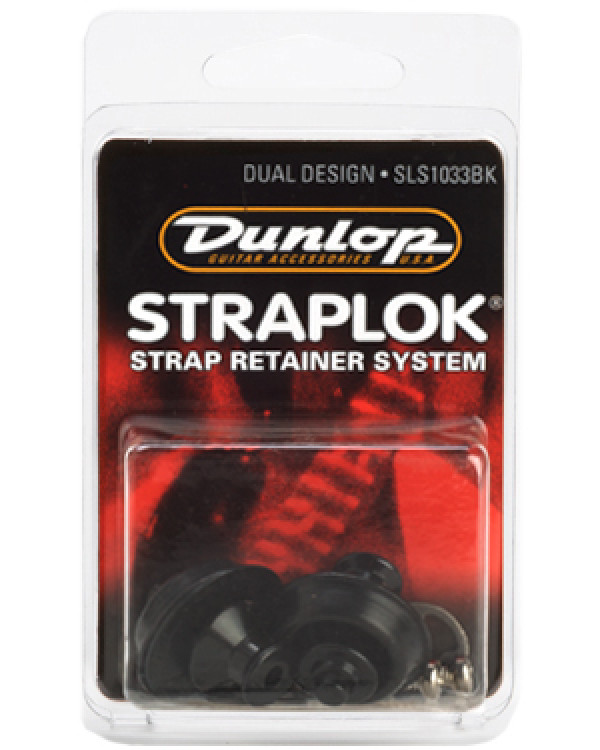 Стреплоки DUNLOP SLS1033BK STRAPLOK STRAP RETAINERS DUAL DESIGN - BLACK OXIDE