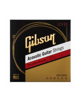 GIBSON SAG-PB12 PHOSPHOR BRONZE ACOUSTIC GUITAR STRINGS 12-53 LIGHT Струни для акустичних гітар