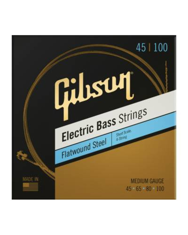 GIBSON SBG-FWSSM SHORT SCALE FLATWOUND BASS STRINGS MEDIUM Струни для бас-гітар