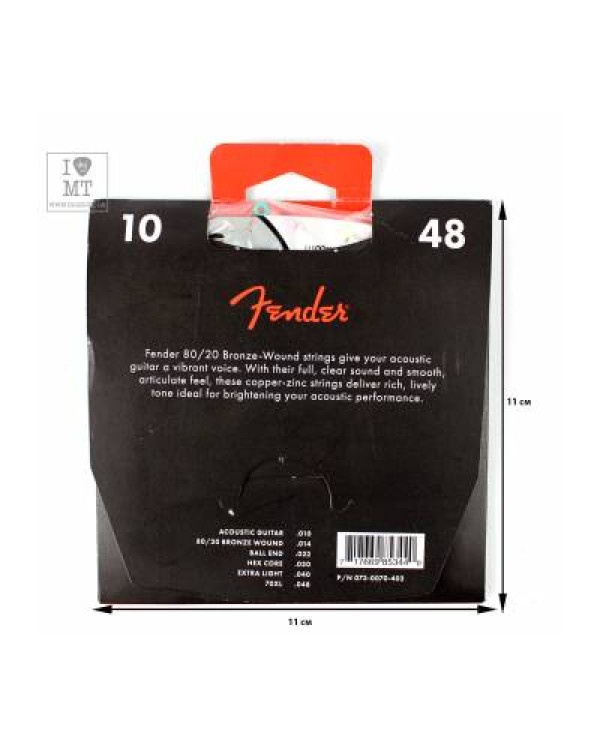 FENDER 70 XL Струни для акустичних гітар