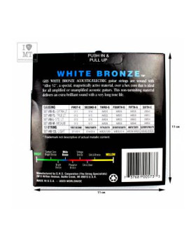 GHS STRINGS WB-L WHITE BRONZE Струни для акустичних гітар-foto2