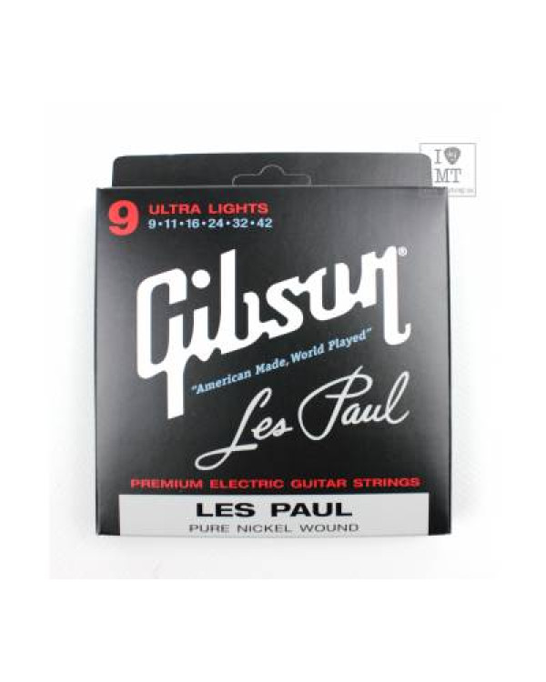 GIBSON SEG-LP9 LES PAUL PURE NICKEL WOUND .009-.042 Струни для електрогітар