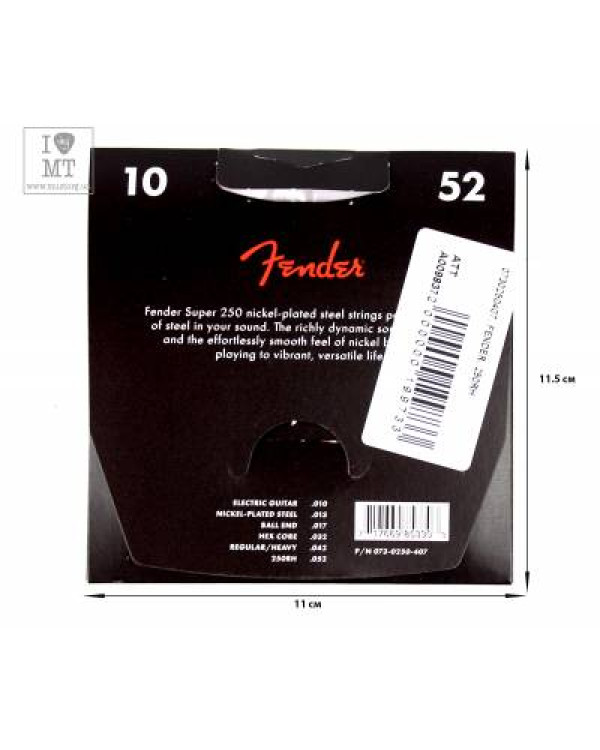 FENDER 250RH Струни для електрогітар