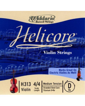 Струна для скрипки D'ADDARIO HELICORE VIOLIN SINGLE D STRING 4/4 Scale Medium Tension-foto2