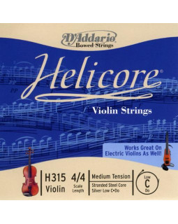 Струна для скрипки D'ADDARIO HELICORE VIOLIN SINGLE C STRING 4/4 Scale Medium Tension-foto2