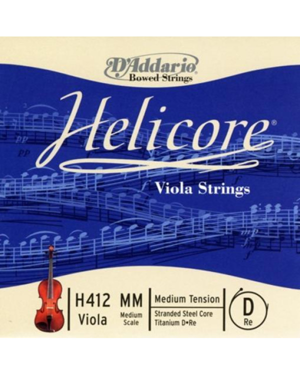Струна для альта D'ADDARIO HELICORE VIOLA SINGLE D STRING Medium Scale Medium Tension