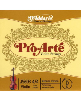 Струна для скрипки D'ADDARIO PRO-ART'E VIOLIN SINGLE D STRING 4/4 Scale Medium Tension