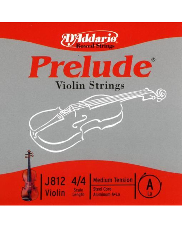 Струна для скрипки D'ADDARIO PRELUDE VIOLIN SINGLE A STRING 4/4 Scale Medium Tension