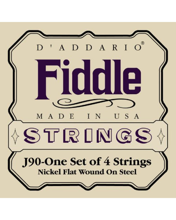 Струни для скрипки D'ADDARIO J90 FIDDLE 4/4 Sacle Medium Tension